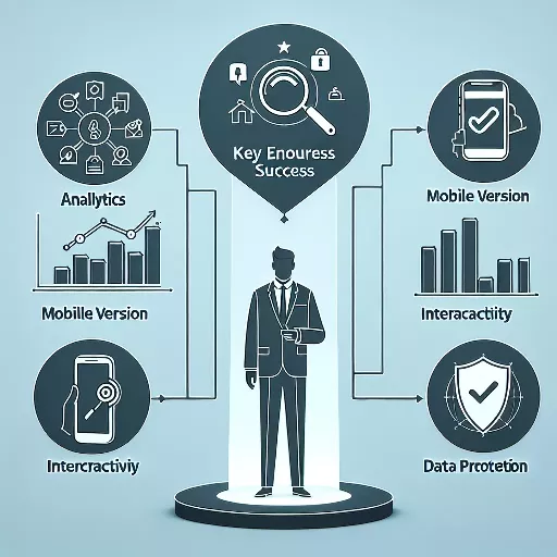 Key functions ensuring success: analytics, mobile version, interactivity, data protection